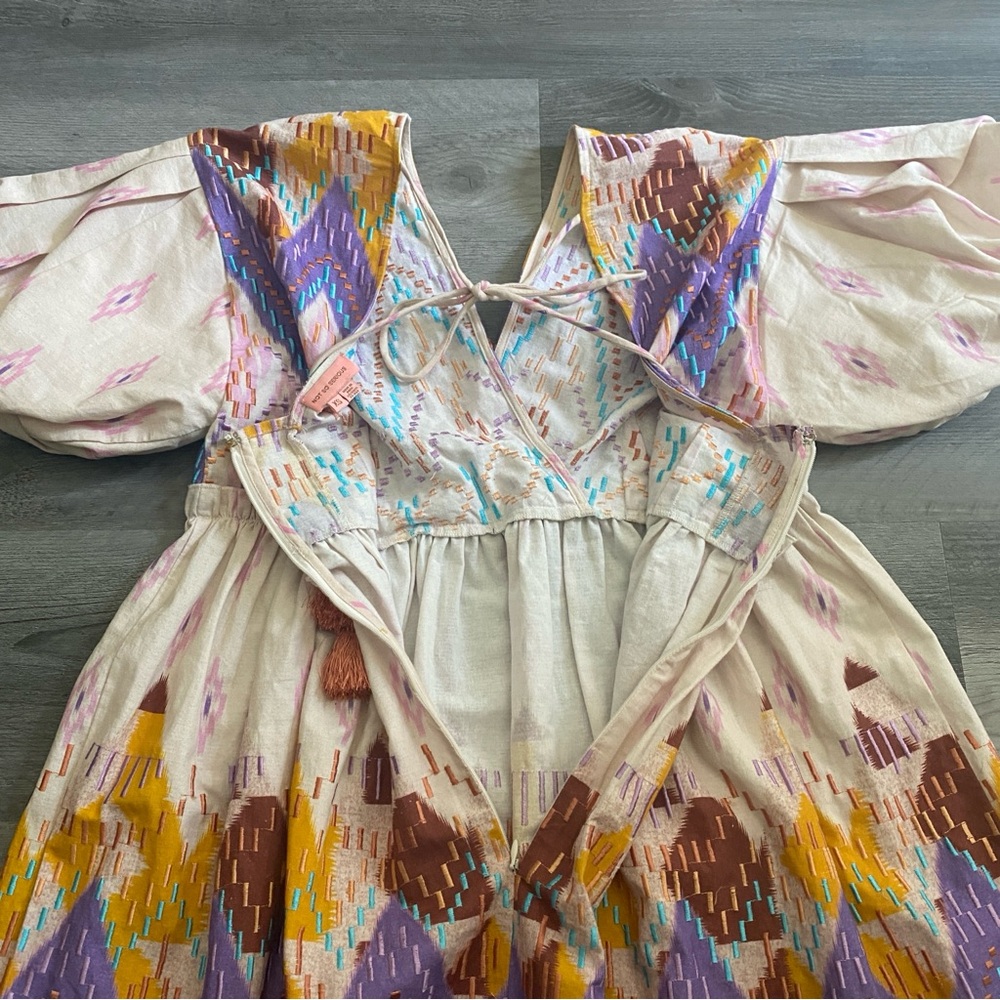 Anthropologie Not So Serious Dress Share Abstract Mini Tassel XS - Picture 8 of 12